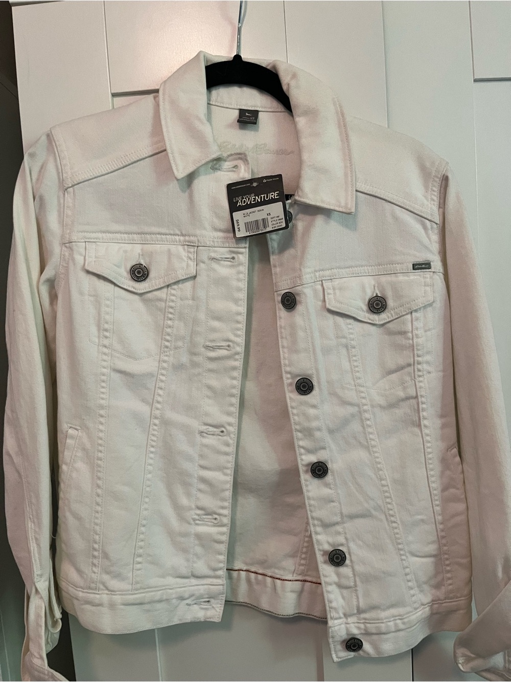 NWT Eddie Bauer White Denim Jacket